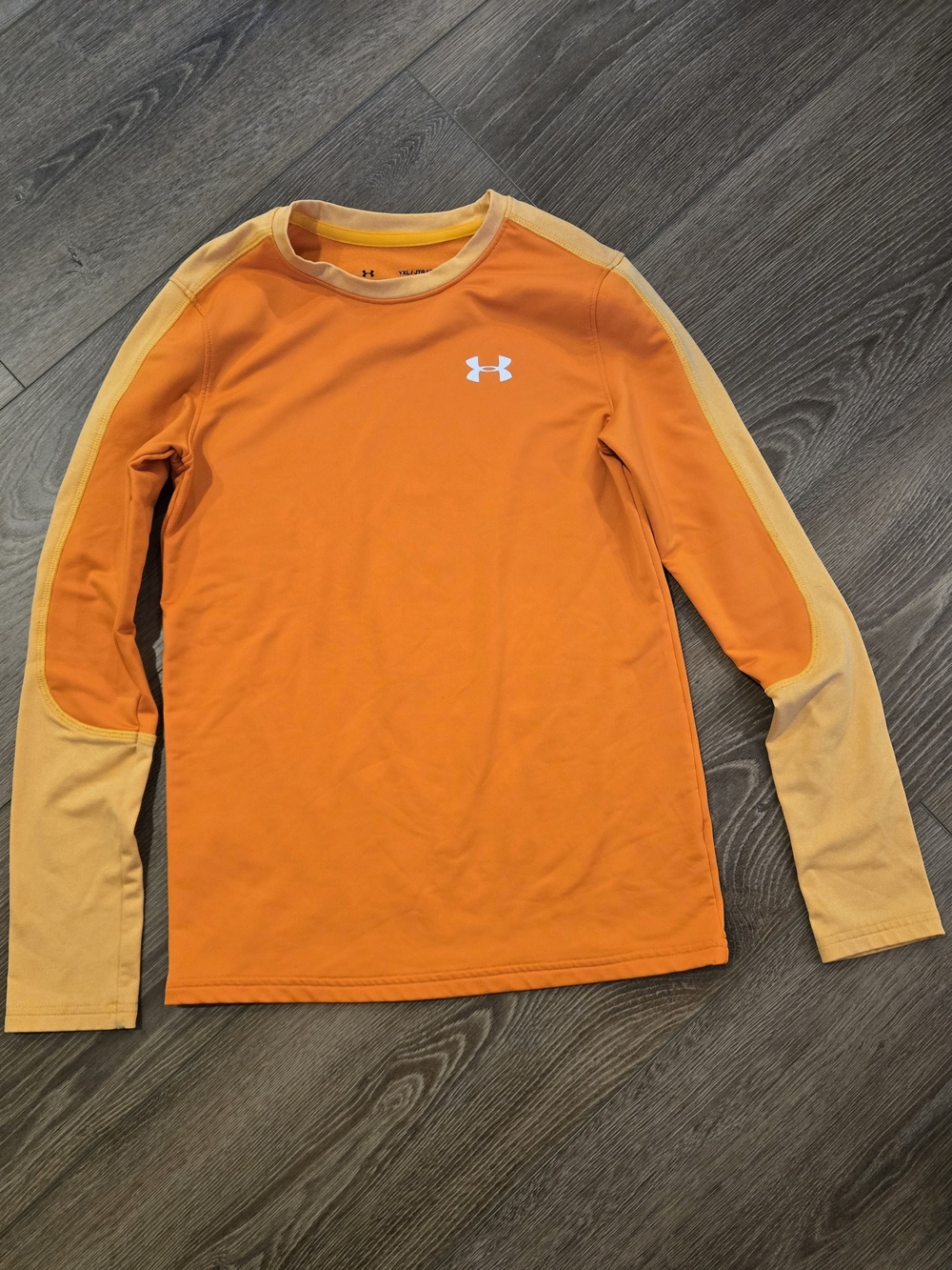 Under Armour Kid’s Two-Tone Orange Long-Sleeve Crew